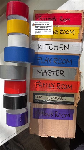 Color-Coding Moving Boxes with Dollar Tree Tape