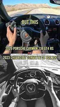 2023 Chevrolet Corvette C8 Z06 Z07 vs 2025 Porsche Cayman 718 GT4 RS