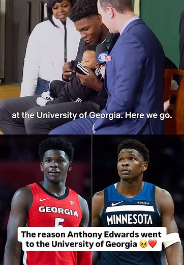 Anthony Edwards went to the University of Georgia because he wanted to stay close to his sister ❤️🙏 📺 Starting 5: Season 1 #NBA #AnthonyEdwards #Timberwolves #Basketball #Georgia