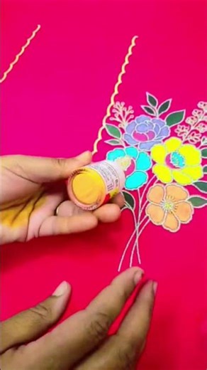 computer work with fabric painting