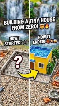 This Miniature House Has a WATER FEATURE on the Roof 😱 #asmrbuild #diorama