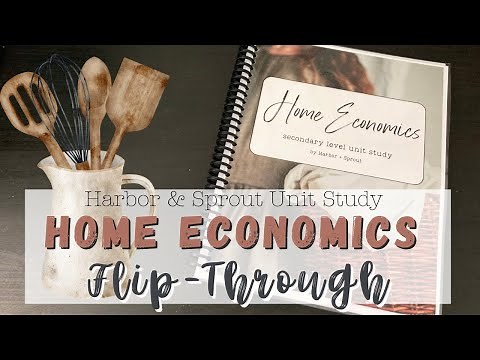 Homeschool Home Economics Curriculum Unit Study Flip Through | Harbor & Sprout | Middle High School
