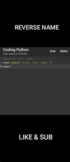 Python - Reverse your name