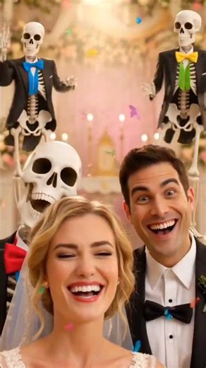 Watch what happens when 4 stylish skeletons crash a wedding and roast the bride & groom like pros!