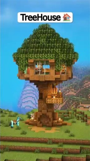 Build Tree House Minecraft 🏡 #minecraft #treehouse