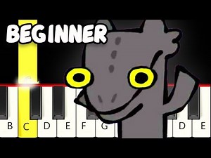 Toothless Dancing to Driftveil City - Fast and Slow (Easy) Piano Tutorial - Beginner