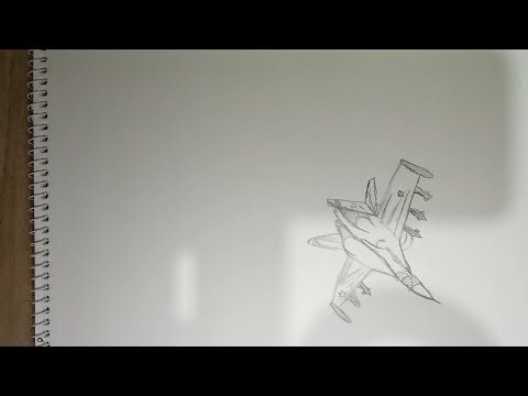 Drawing a Fighter Jet | Aircraft Sketch Tutorial | Pencil Drawing