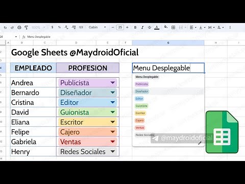 Cómo crear un Menú Desplegable en Google Sheets