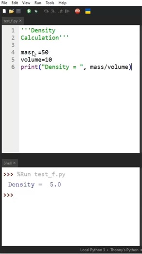 Master Density Calculations with Python! 🔍 #DensityCalculations #PythonEngineering #ChemicalEngg
