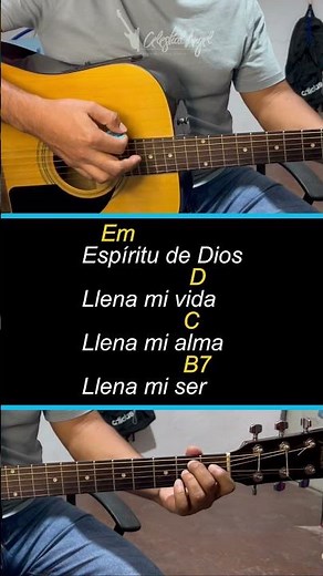 Espiritu de Dios llena mi vida Tutorial con guitarra acustica | Estrofa
