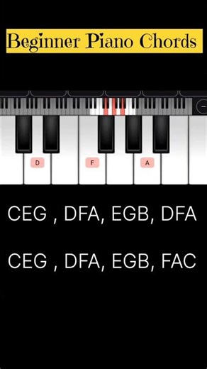Beginner friendly piano chords 🎹