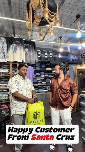 MADNESS 🔸 FAMILY CLOTHING STORE on Instagram: "⭐️⭐️⭐️⭐️⭐️ Customer Review from Santacruz Great collection, excellent quality, and finally a store where big sizes are easily available! 🙌 Shopping at MADNESS is always worth it. Thank you for choosing us 🤍 MADNESS — where everyone finds their perfect fit. #trending #fashion #reels #style #menswear"