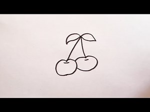 How to Draw a Cherry Easily | Step-by-Step Drawing Tutorial for Beginners