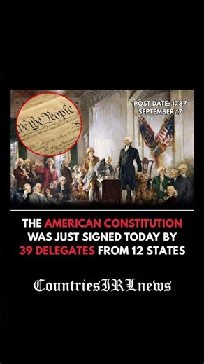 The American Constitution was just signed today