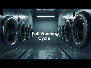 Industrial Washing Machine Full Cycle: Relaxing Laundry Sounds