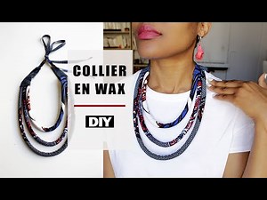 DIY Minute - Collier Corde en Wax // Quick DIY - Ankara Fabric Necklace