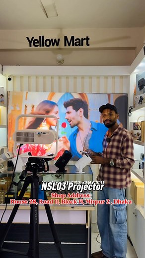 NSL03 Projector Best Android Projector in Bangladesh দোকান এর ঠিকানা : House 28, Road 11, Block H, Mirpur 2 , Dhaka, Bangladesh Hotline: 01752-286331 #projector #androidprojector #4kprojector #nsl03projector | Yellow Mart