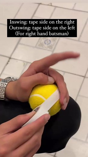 Half tape for swing bowling tutorial