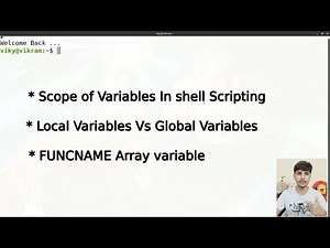 Scope of variables in shell scripting | local variable vs global variable | FUNCNAME array variable
