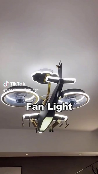 An airplane fan lamp is a must-have for boys’ bedrooms. #lamp #light #led #smarthome #lightingdecor #homedecor #lightingdesign #lampdesign #interiordesign #lampfactory #ledstriplights #ledstrips #diy #installation #designer #architect #architecture #instagood #home #atmosphere #aleadhome #aleadlighting