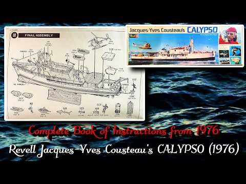 REVELL Jacques Yves Cousteau's Research Vessel CALYPSO Model Kit (Complete Instruction Booklet 1976)