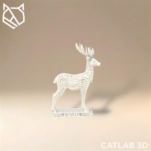 Filigree Deer Sculpture STL - 3D Printable Animal File - Home Decor - Etsy Canada