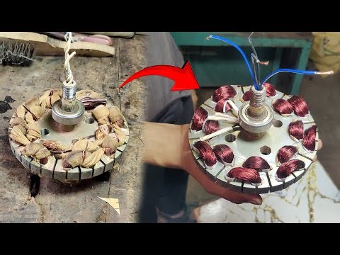 Fan Coil Rewinding Process | Old Stator to New Copper Coils