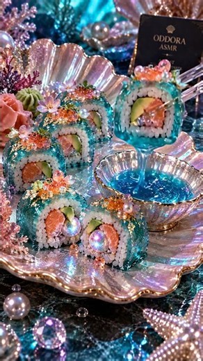 I Tried Mermaid Sushi… 🧜‍♀️🍣✨