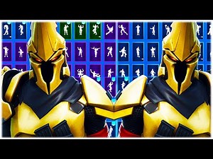 FORTNITE *ULTIMA KNIGHT* (T100) SKIN SHOWCASED WITH 90 DANCE EMOTES 😍❤️ Season X