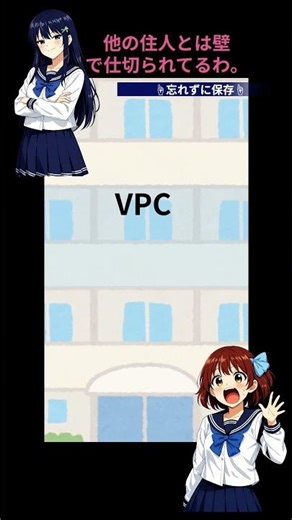 【AWS CLF】VPCってマンションの1フロア？初心者でも30秒でわかる！#Shorts