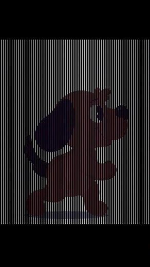 Dancing Doggie - Scanimation Art: Optical Illusion Kinegram (Digital Download PNG A4 Size)