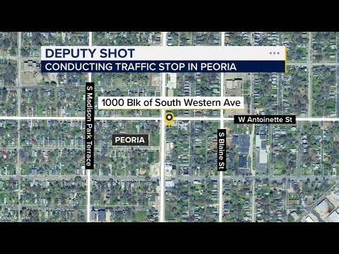 Suspect shoots Peoria County sheriff's deputy during traffic stop, police say