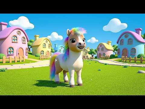 Tiny Pony Gallops Clip Clop Clip | Cute Animal Song & Nursery Rhymes