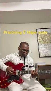 C major scale with reggae backing track #guitar
