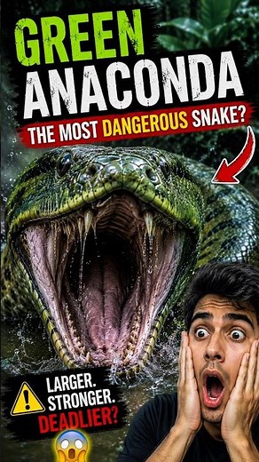 The Green Anaconda Is Bigger Than You Think! 🐍😱 | Shocking Facts #Shorts #worldsnake