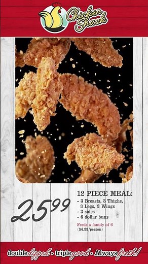 Enjoy Chicken Shack chicken at your favorite location!