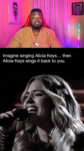Imagine singing Alicia Keys…. then Alicia Keys sings it back to you 🤗🤗