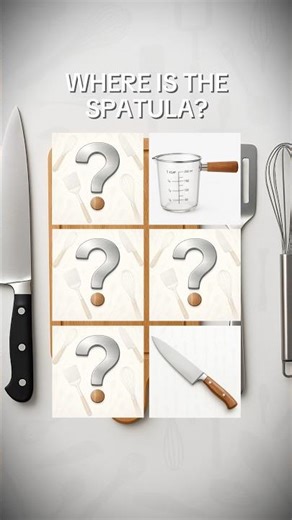 Kitchen Tools Memo Test 🔪🍳 | What's missing? #memorygame #braintraining #puzzle #quiz #cooking