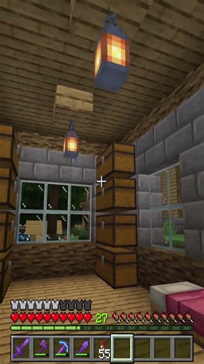 Minecraft Oak Wood And Stone Brick Mason Villager Building Update 6 #mc #minecraft #shorts