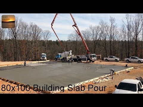 Pouring a 80 x 100 Metal Building Slab