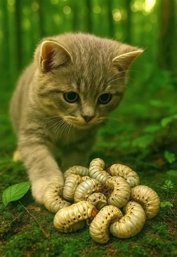 🥳Curious Cat Plays With Monster Bugs 🐛😂 #funnyanimals #catshorts #CatVsBugs #funnycats