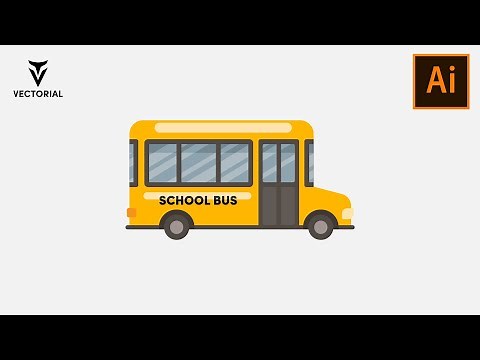 School Bus tutorial in Adobe Illustrator - Step by step