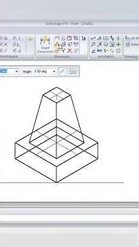Frustum of Square Pyramid in Isomertric Projection #caed #isometric