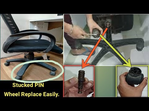 How to change jammed computer chair wheels? Office Chair Castor Replacement | Replace Chair's Spares
