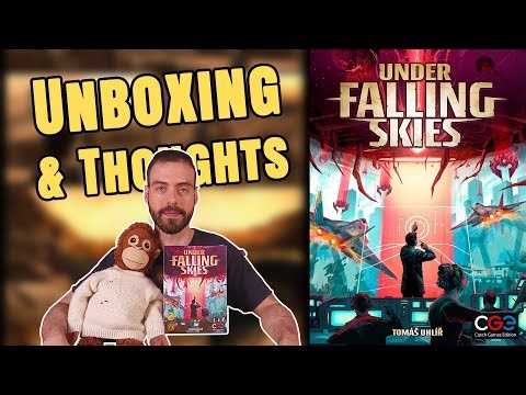 Under Falling Skies | Unboxing & Thoughts | Solo Board Game | Space Invaders x Dice Placement