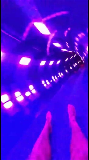 POV: Racing Through a Neon Water Slide Tunnel 🌈💦