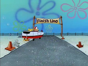 SPONGEBOB: No, I'm cheating.
