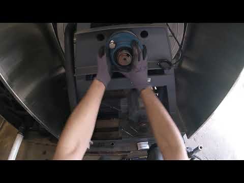 Bearing Removal for an 80lb Speed Queen commercial washer.