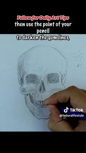 How to draw a skull. Please follow! #fyp #foryou #foryoupage #art #creative #viral #howtodraw #drawing #tutorial #drawingtutorial #drawingchallenge #skull #arttutorial