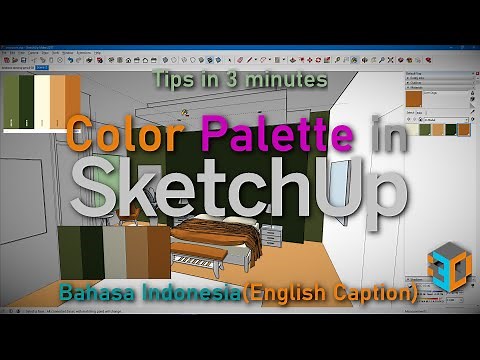 SketchUp Tips in 3 Minutes : Color Palette in SketchUp (Bahasa Indonesia/English Caption)
